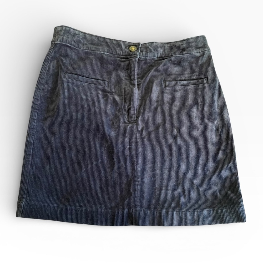 Loft Dark Blue Corduroy mini Skirt Size: 8 - Picture 1 of 6